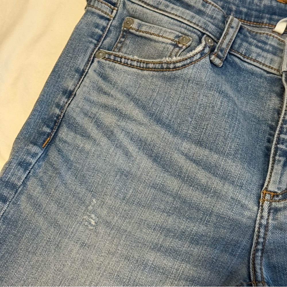 rag & bone Light Blue Straight Leg Jeans - Picture 3 of 10